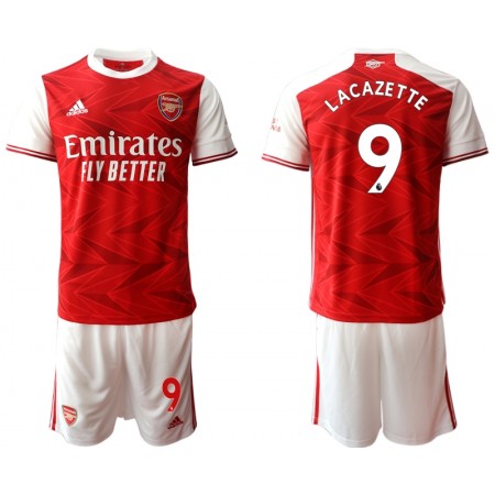 Billiga Fotbollströjor Arsenal Alexandre Lacazette 9 Barn Hemma tröja 2020/21 Kortärmad